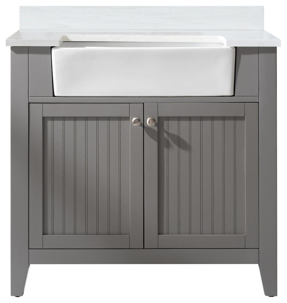 Burbank 36" Single Vanity, Gray