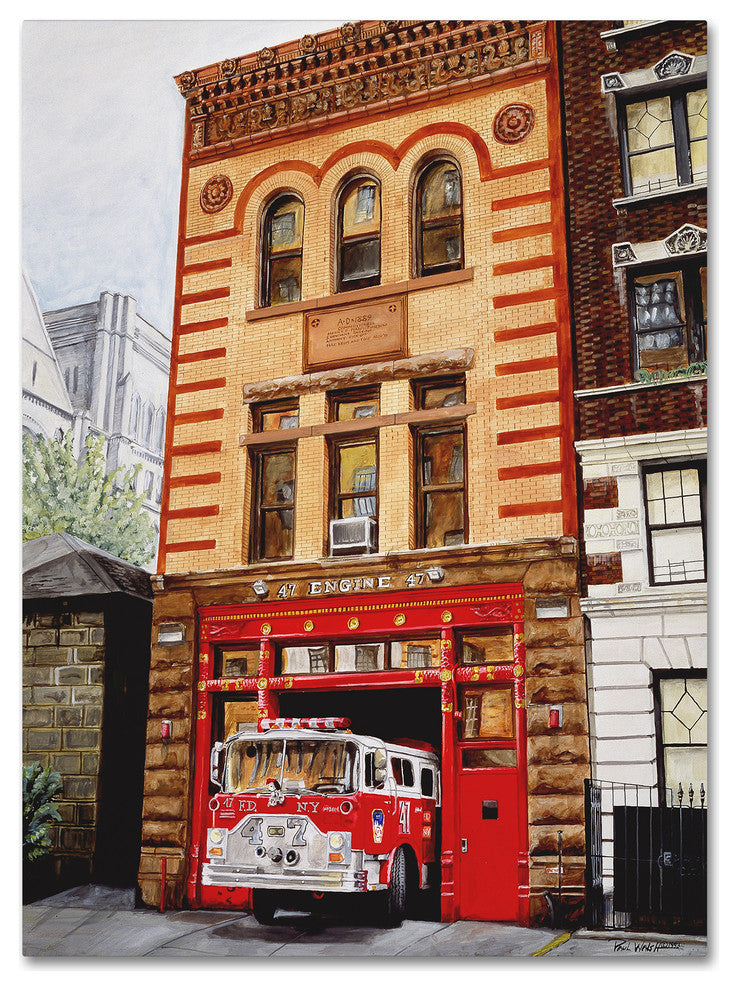 Paul Walsh 'FDNY Engine 47' Canvas Art, 14 X 19