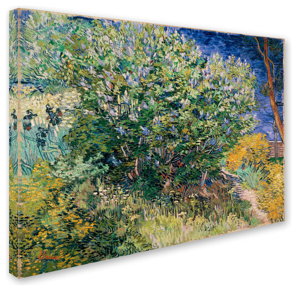 Van Gogh 'Lilac Bush' Canvas Art, 19 x 14