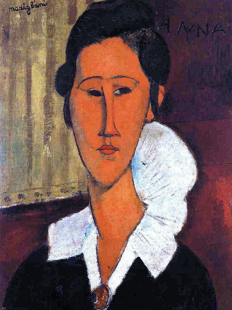 Amedeo Modigliani Anna Zborowska, 21"x28" Wall Decal