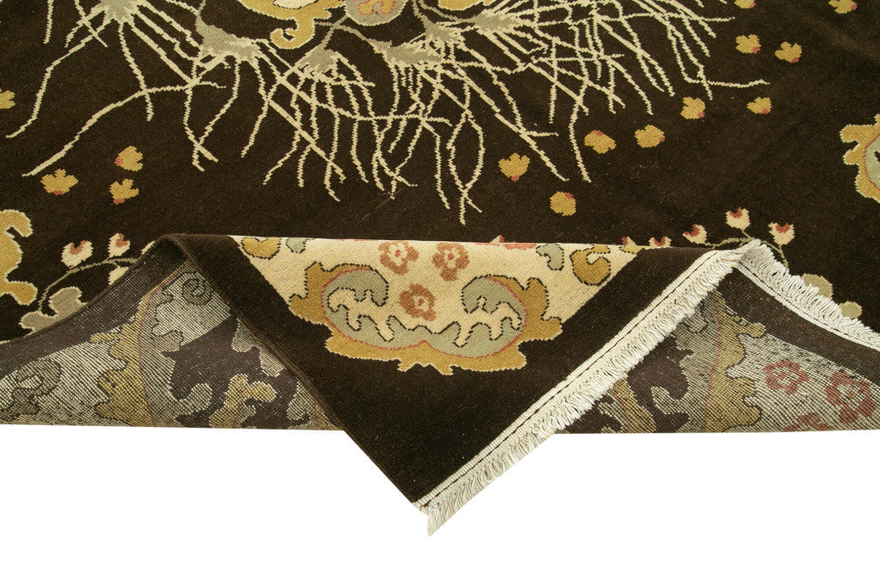 Rug N Carpet - Handmade Oriental 9' 6" x 12' 8" Pastel Oushak Area Rug