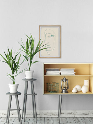 "Moody Face" Framed Painting Print, 24x36