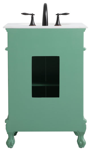 Bathroom Vanity, Vintage Mint, 24", Single Sink