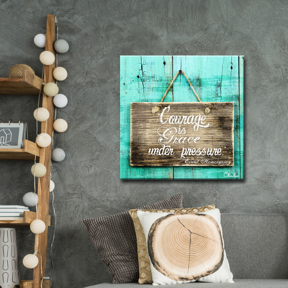 Ready2Hangart Courage Is Grace By Olivia Rose Canvas Art , 30" Hx30" W
