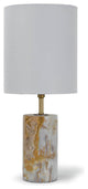 Jade and Brass Mini Cylinder Lamp