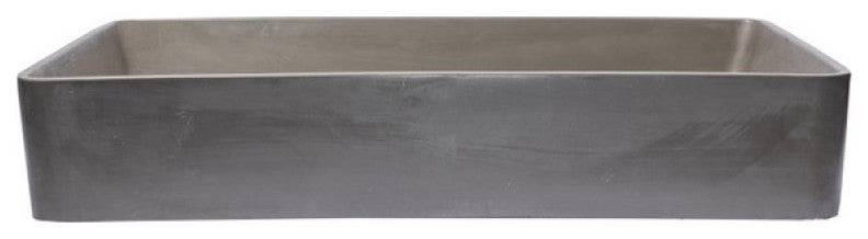Eden Bath EB_N011DG Wide Rectangular Concrete Vessel Sink - Dark Gray
