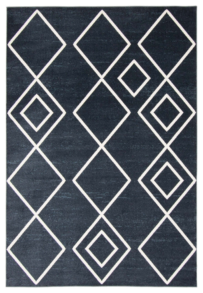 Aqua Kenza Area Rug, Blue, 6'x9'