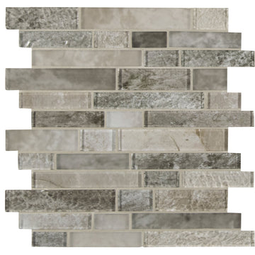 MSI SMOT-GLSIL-SAVOY8MM 12-13/16" x 11-3/4" Linear Mosaic Sheet - - Savoy