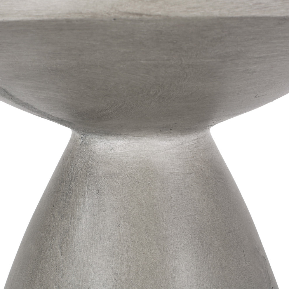 Inkwood Outdoor Lightweight Concrete Side Table, Concrete Finish