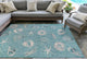 Carmel Shells Indoor/Outdoor Rug, Aqua, 7'10"x9'10"