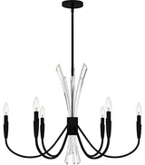 Cecily Six Light Chandelier in Matte Black