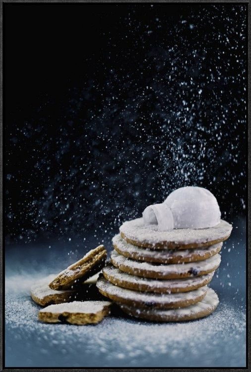 "Igloo (Powdered Sugar)" Framed Canvas Giclee by Dina Belenko, 21x31"