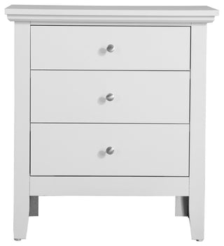 Whitley 3-Drawer Nightstand, White