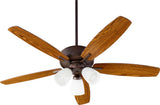 Quorum 70525-386 52"Ceiling Fan, Oiled Bronze Finish