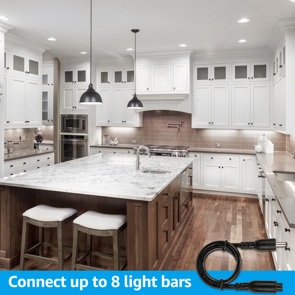 Dimmable Smart LED Lighting Kit, Under Cabinet, 6Pcs, 5000k Daylight
