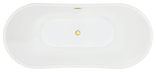 Vansza 67"x32" Flatbottom Freestanding Acrylic Soaking Bathtub