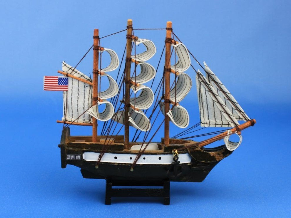 USS Constitution 7'', Wooden Model Ship, Old Ironsides, Nautical Decoration