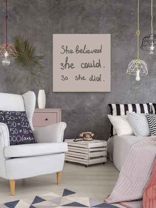 "She Did It" Painting Print on Wrapped Canvas, 32x32