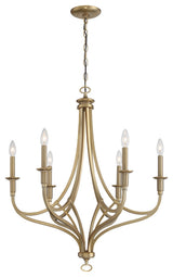 Minka Lavery Covent Park 6 Light Chandelier, Brushed Honey Gold
