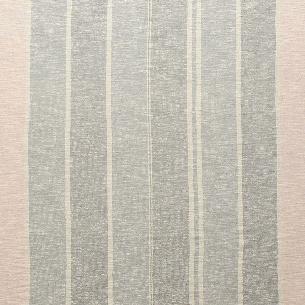Touch of Blush Striped Throw Blanket With Fringe