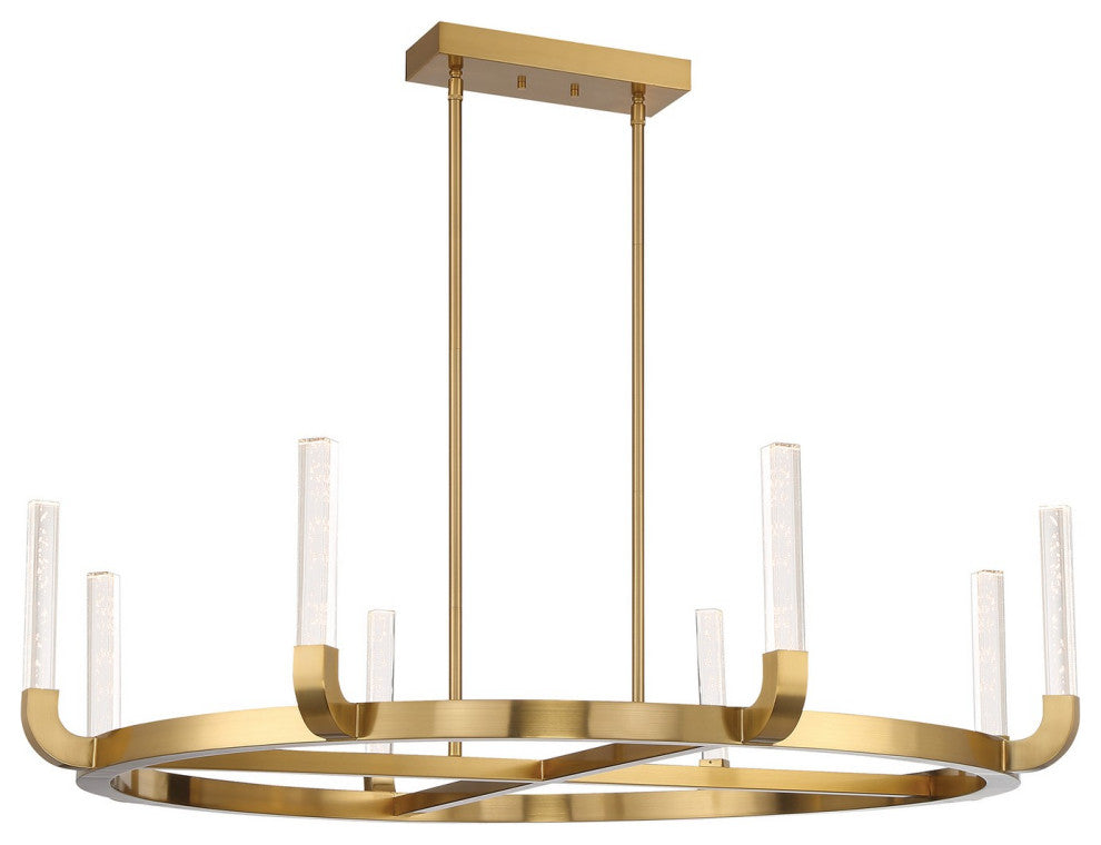 Del Mar 8-Light LED Chandelier, Warm Brass by Breegan Jane