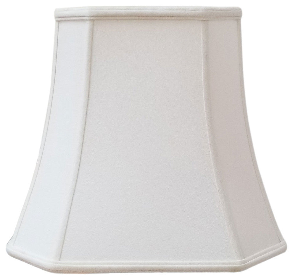 Royal Designs Square Cut Corner Basic Lampshade, Antique Gold, Linen White, 9x14