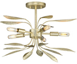 Mariposa 5-Light Gilded Silver Luxe Hanging Pendant Light