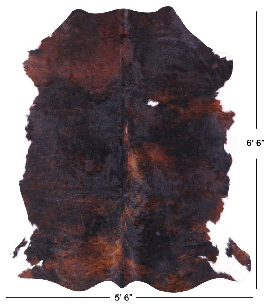 6' 6" X 5' 6" Natural Cowhide Rug C1906
