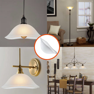 23100-01 Frosted Replacement Torchiere Glass Shade, 5"x12-7/8"
