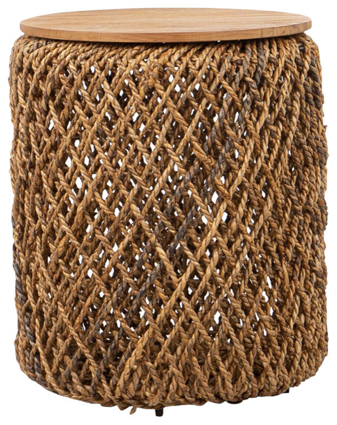 D-Bodhi Knut Side Table, Brown, 15"hx18"d