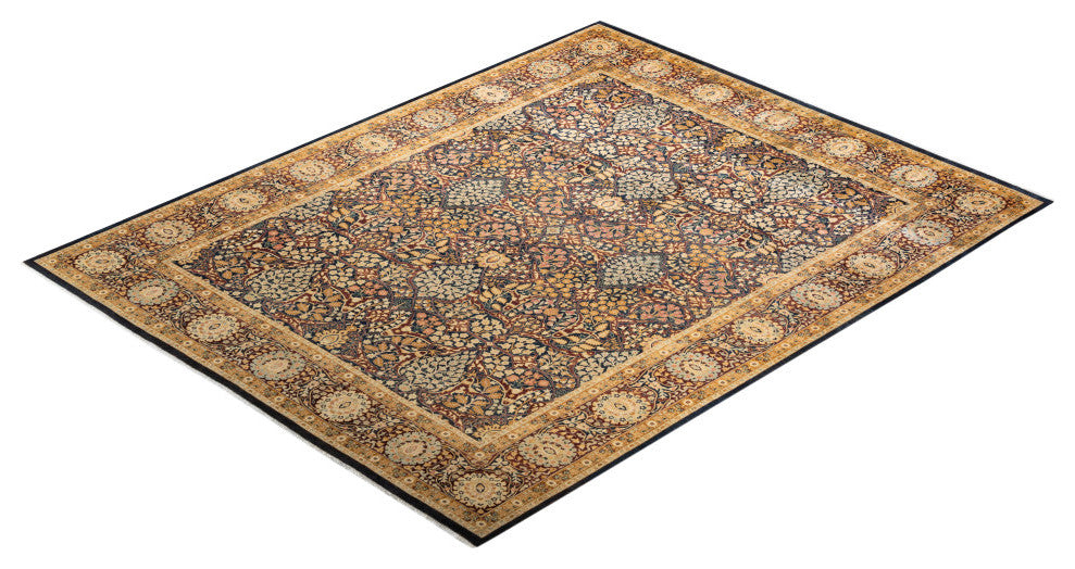 Mumbai, One-of-a-Kind Hand-Knotted Area Rug Blue, 8'1"x10'5"