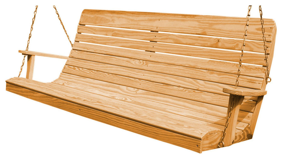 Pressure Treated Pine Highback Swing, Natural Stain, 5 Foot