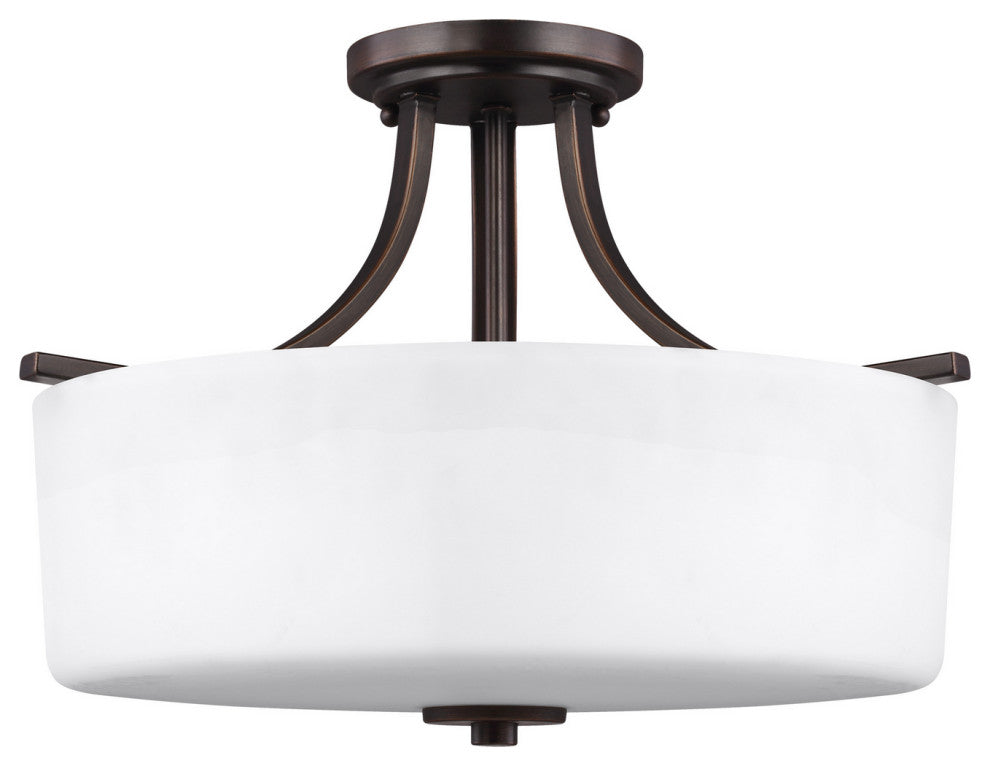Generation Lighting Canfield Three Light Semi-Flush Mount 7728803EN3-710