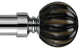 Ceramic Ball Non-Telescoping Curtain Rod, Chrome, 48''