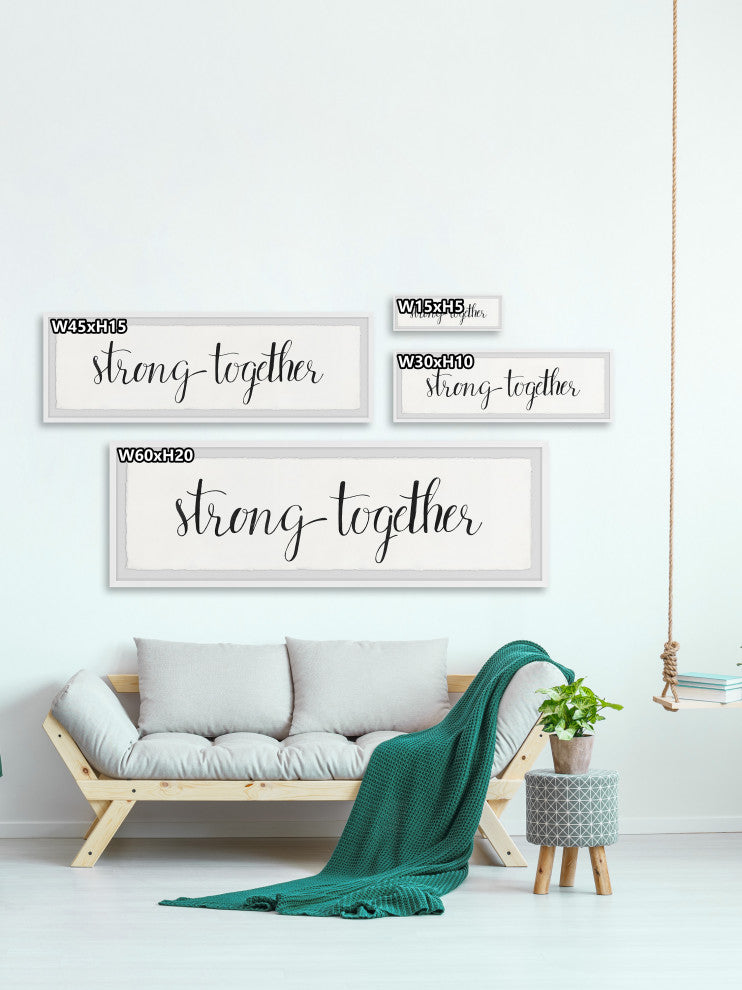 "Strong Together II" Framed Painting Print, 45x15