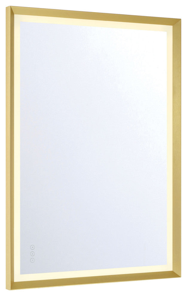 Artell Vertical Mirror - 30" x 42", Brushed Gold