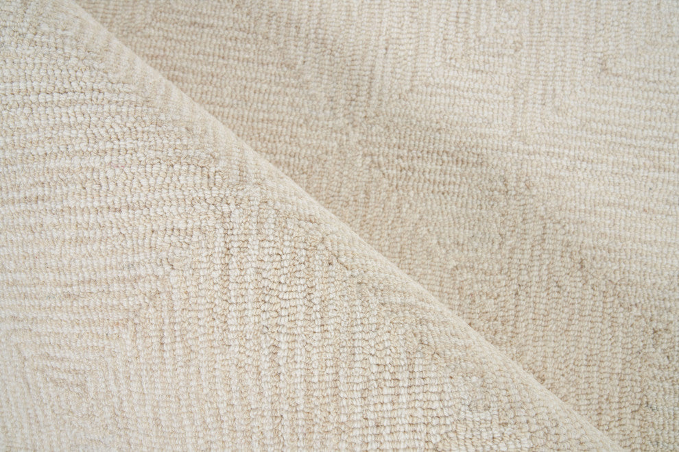 Caprice Handmade Hand-Tufted Wool Beige/Ivory Area Rug, 9'x12'