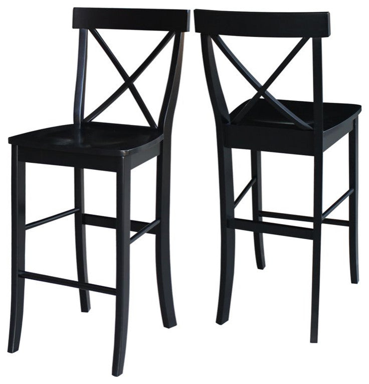 International Concepts X-back 30" Stool in Black
