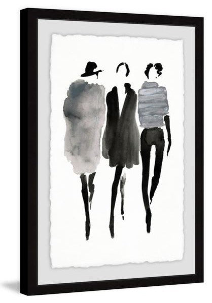 "Mode Noir" Framed Painting Print, 16"x24"