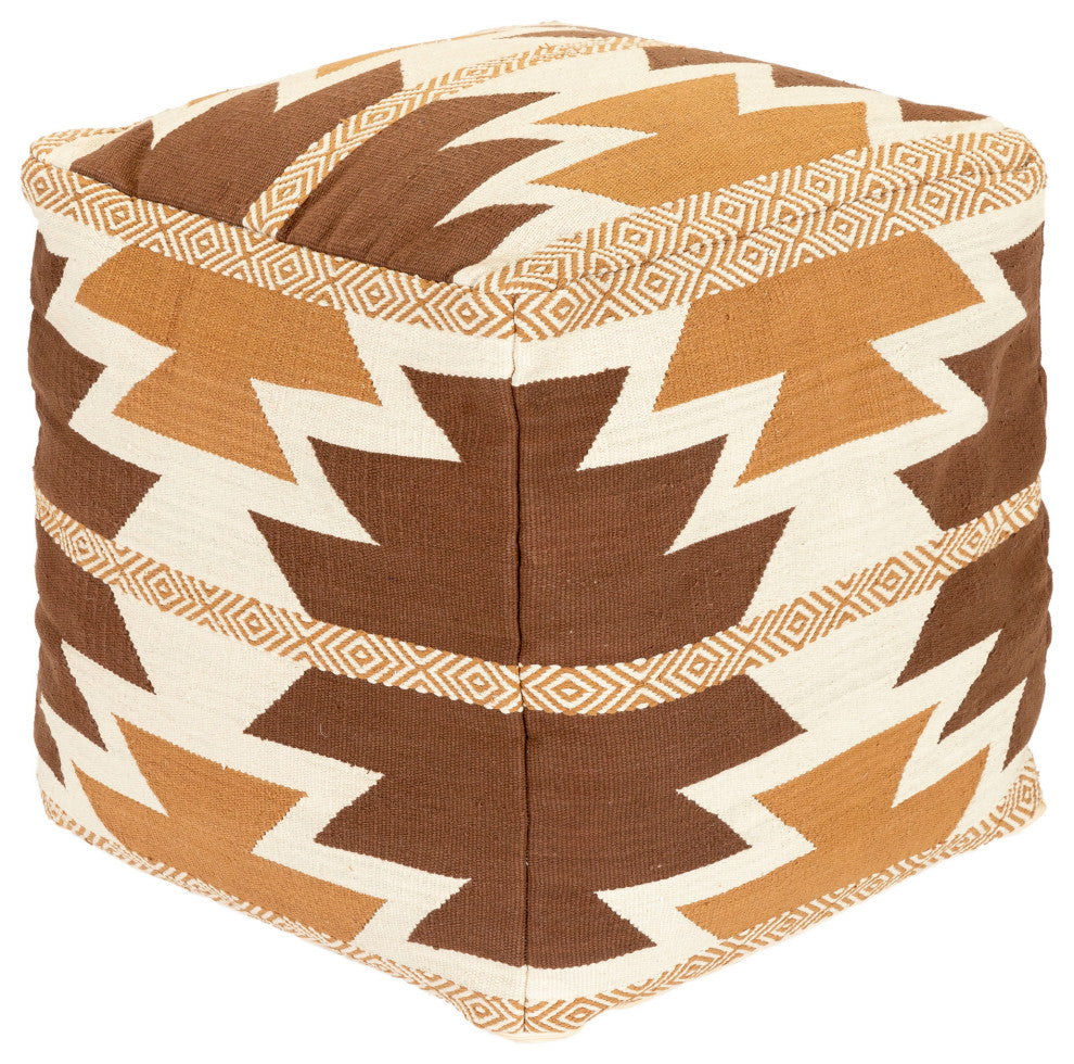 Surya Andrea Cream Pouf 18"H X 18"W X 18"D