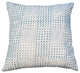 Benzara UPT-280400 Square Cotton Accent Throw Pillow, Aztec Print, Blue/White