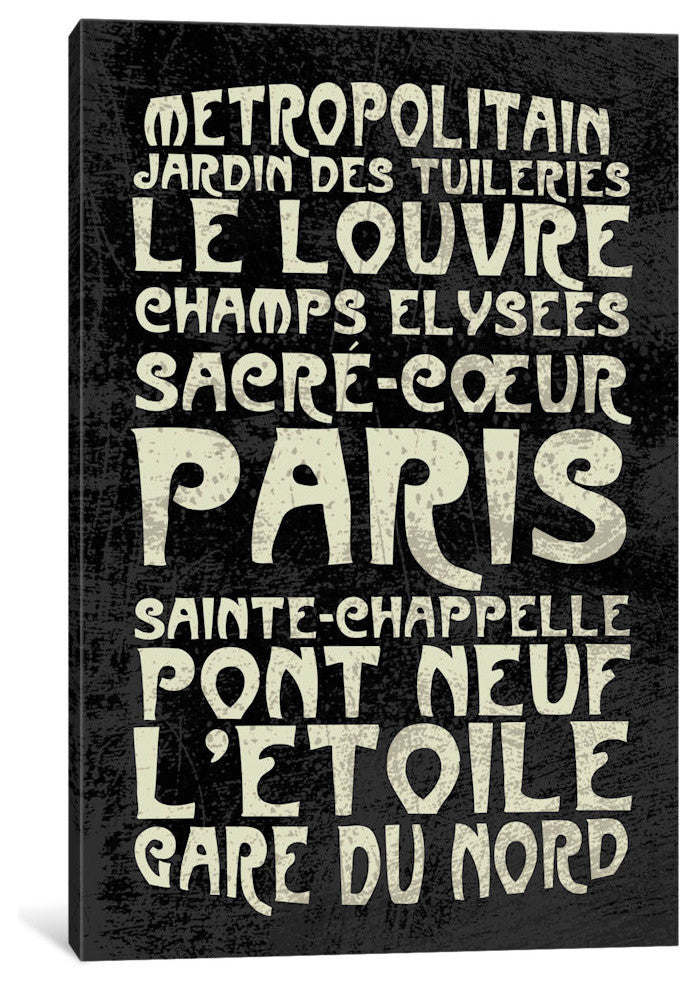 "Paris" by Erin Clark, Canvas Print, 18"x12"