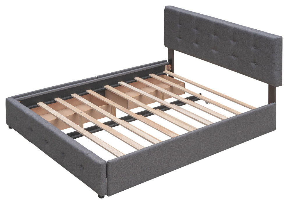 Gewnee Platform Bed with 2 Drawers and 1 Twin XL Trundle