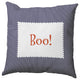 Halloween Boo Ticking Accent Pillow, Navy, 26"x26"