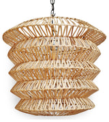 Zig-Zag Rattan Pendant Light