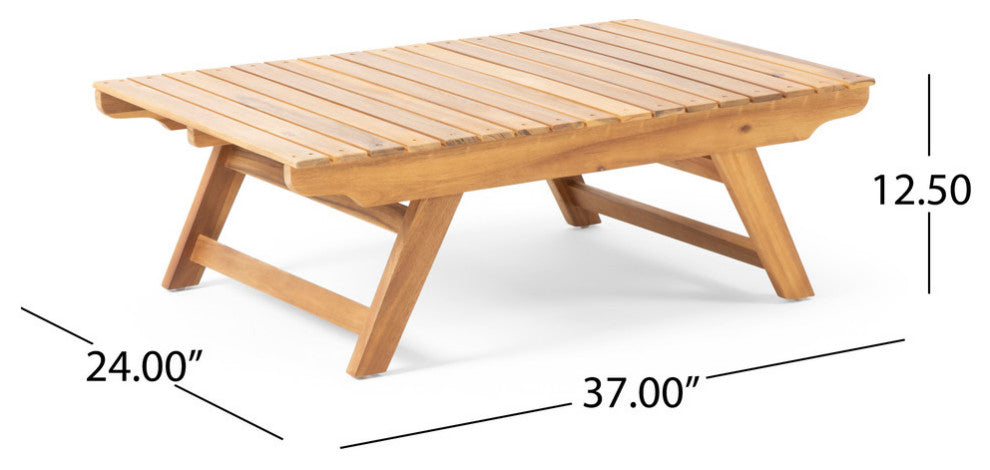 Kailee Outdoor Wooden Coffee Table, Teak
