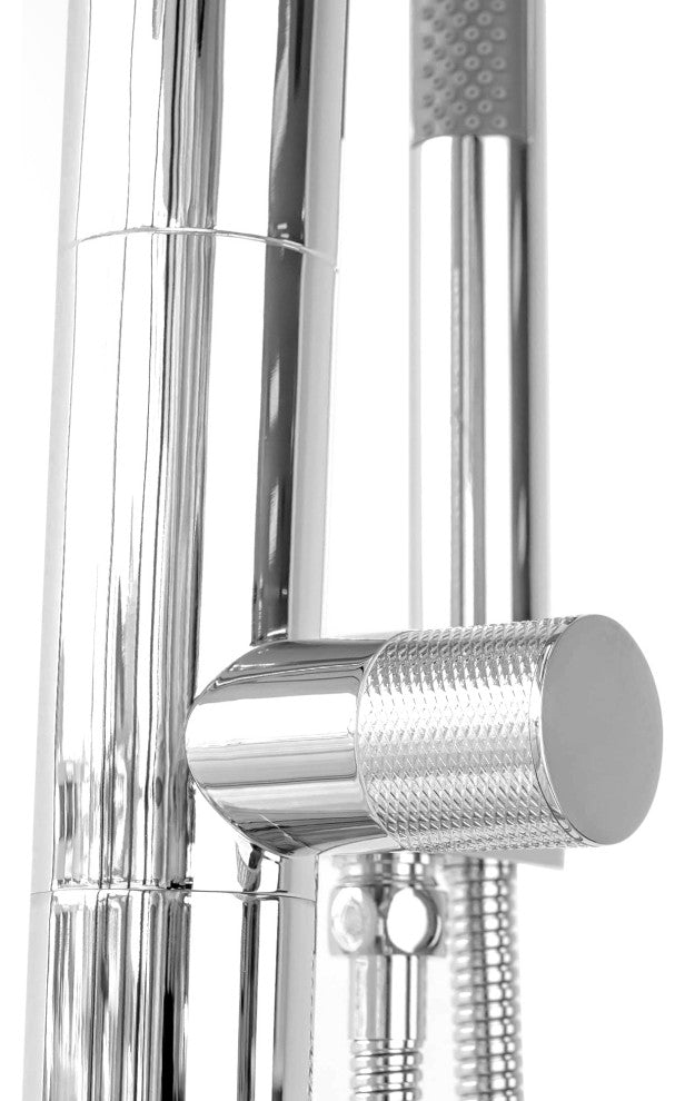 SevenFalls 8047 Single Handle Floor Mounted Tub Filler with Handheld Shower