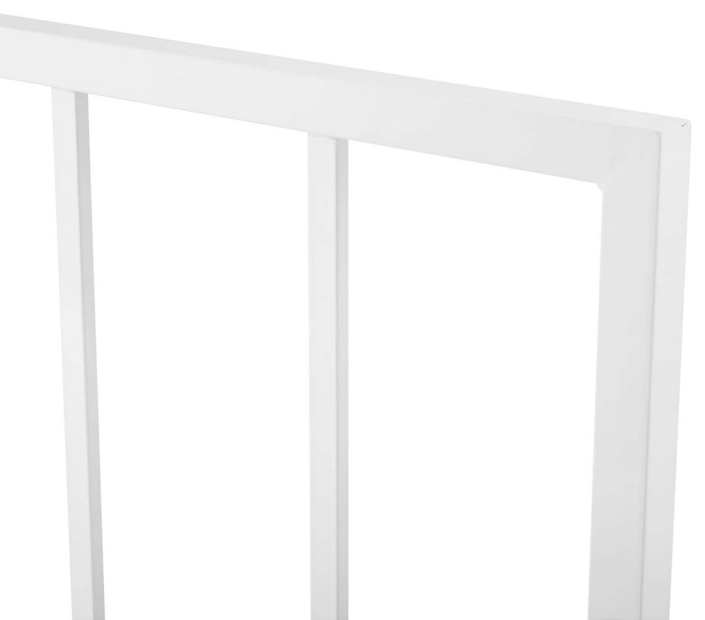 Headboard, King Size, Metal Steel, White, Modern Contemporary, Bedroom Master