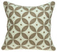 20" X 7" X 20" Transitional Beige And White Accent Pillow Cover With Poly Insert