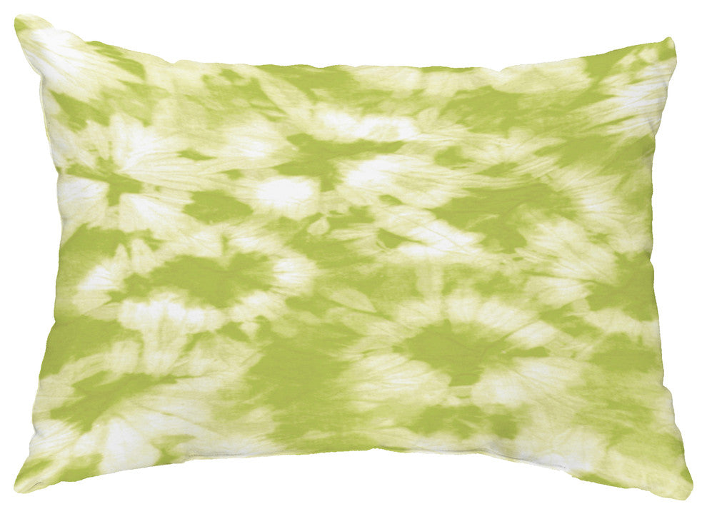 Chillax 14"x20" Decorative Abstract Outdoor Pillow, Light Green